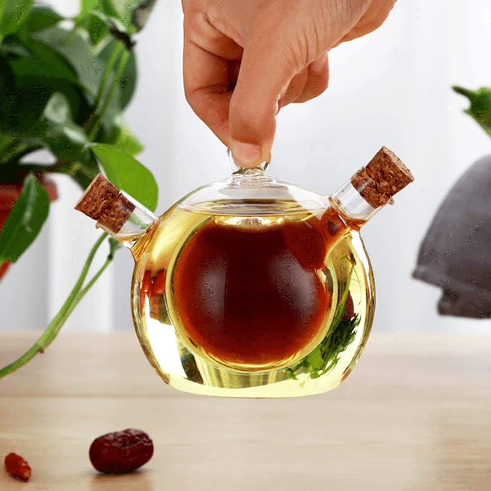 WINIAER sistema 2 en 1, separación clara entre aceite y vinagre para uso diario.