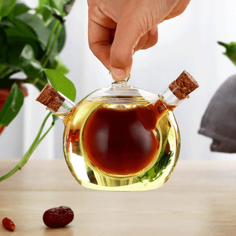 WINIAER sistema 2 en 1, separación clara entre aceite y vinagre para uso diario.