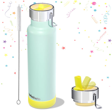 Botella Winiwo 24oz con tubo flip mantiene la bebida fría por horas