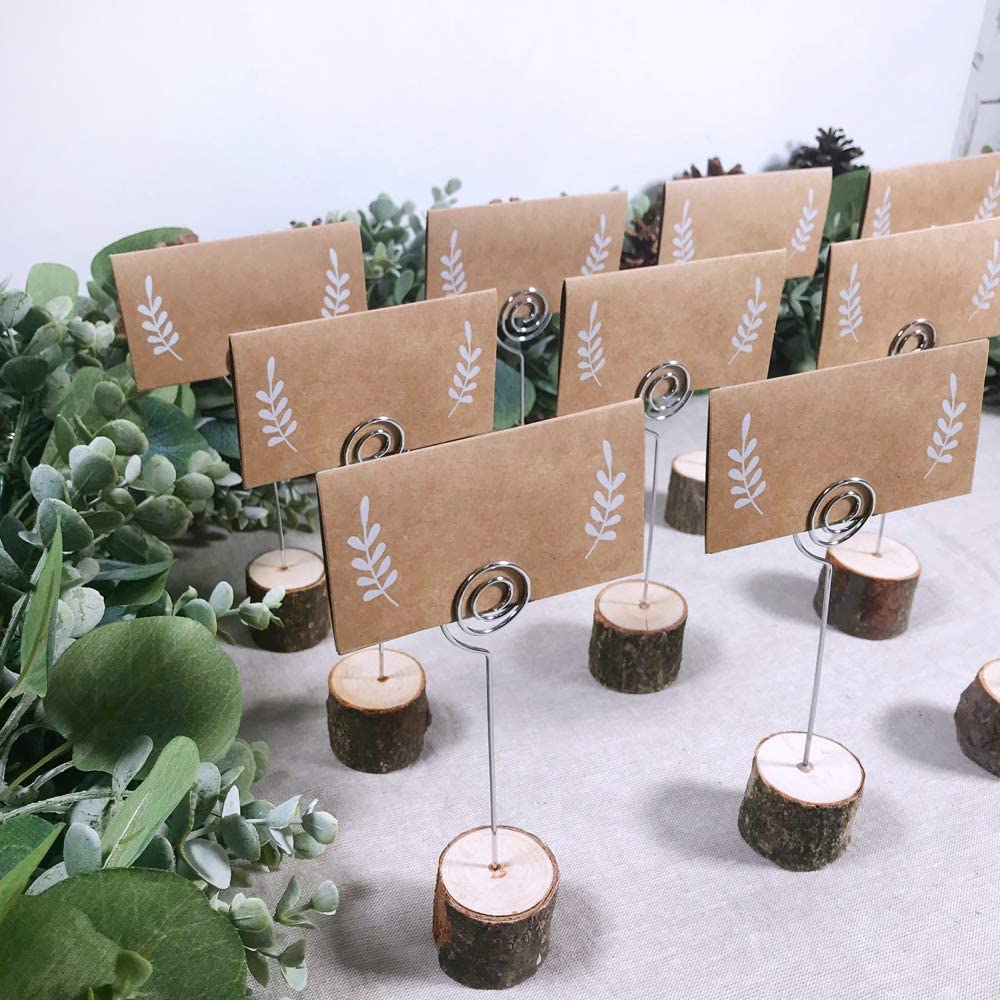 Winlyn clip-espiral-hierro para tarjetas, ideal para señalizar muebles en eventos.