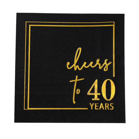 Winoo Design servilletas doradas con destellos negros para fiestas y decoraciones elegantes