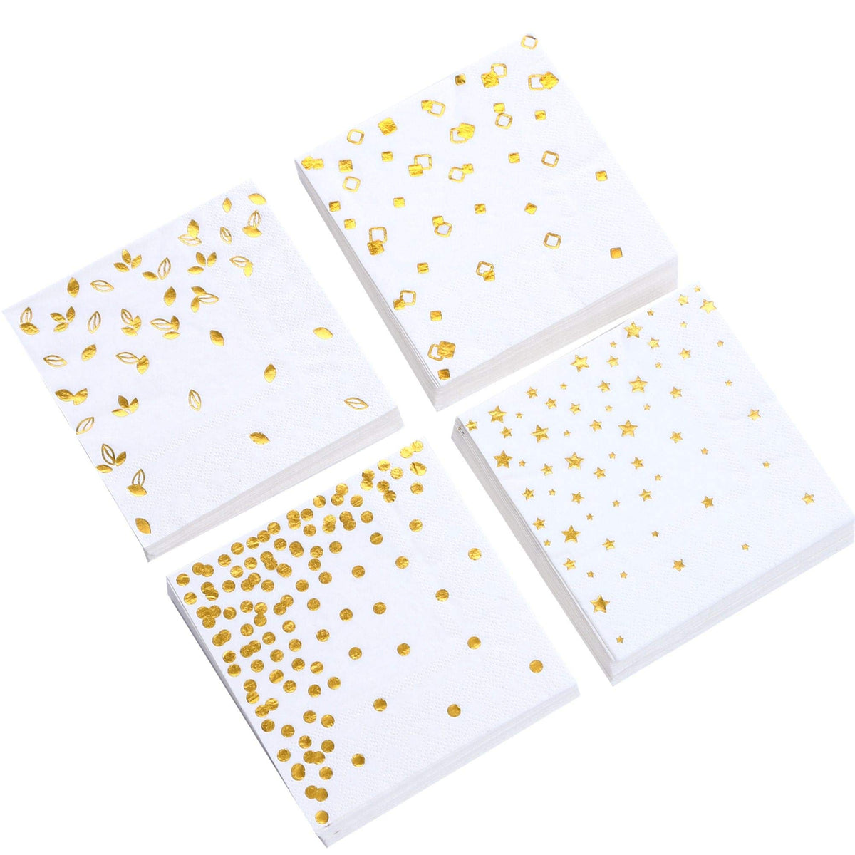 Winoo Design: servilleta dorada con puntos, ideal para fiestas elegantes.