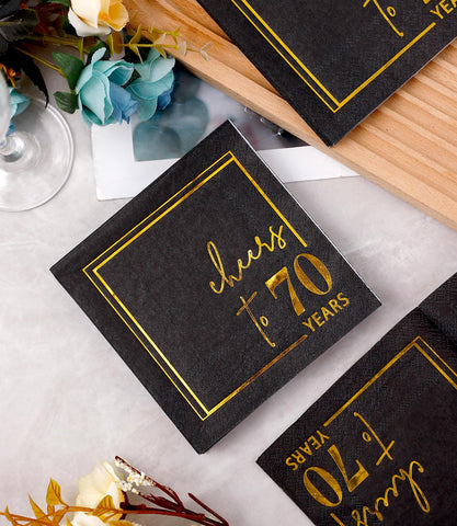 Winoo Design Cheers to Years, servilletas 3 capas, absorbentes para bebidas y bocadillos.