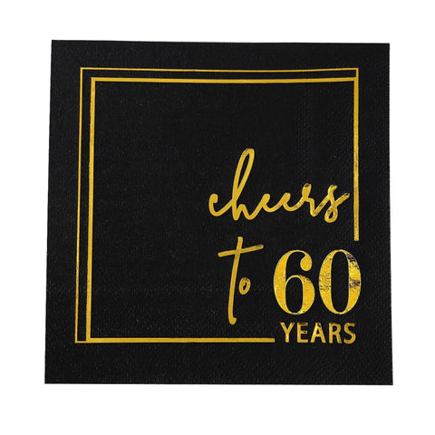 Napkins con brillo dorado negro de Winoo Design para eventos elegantes.