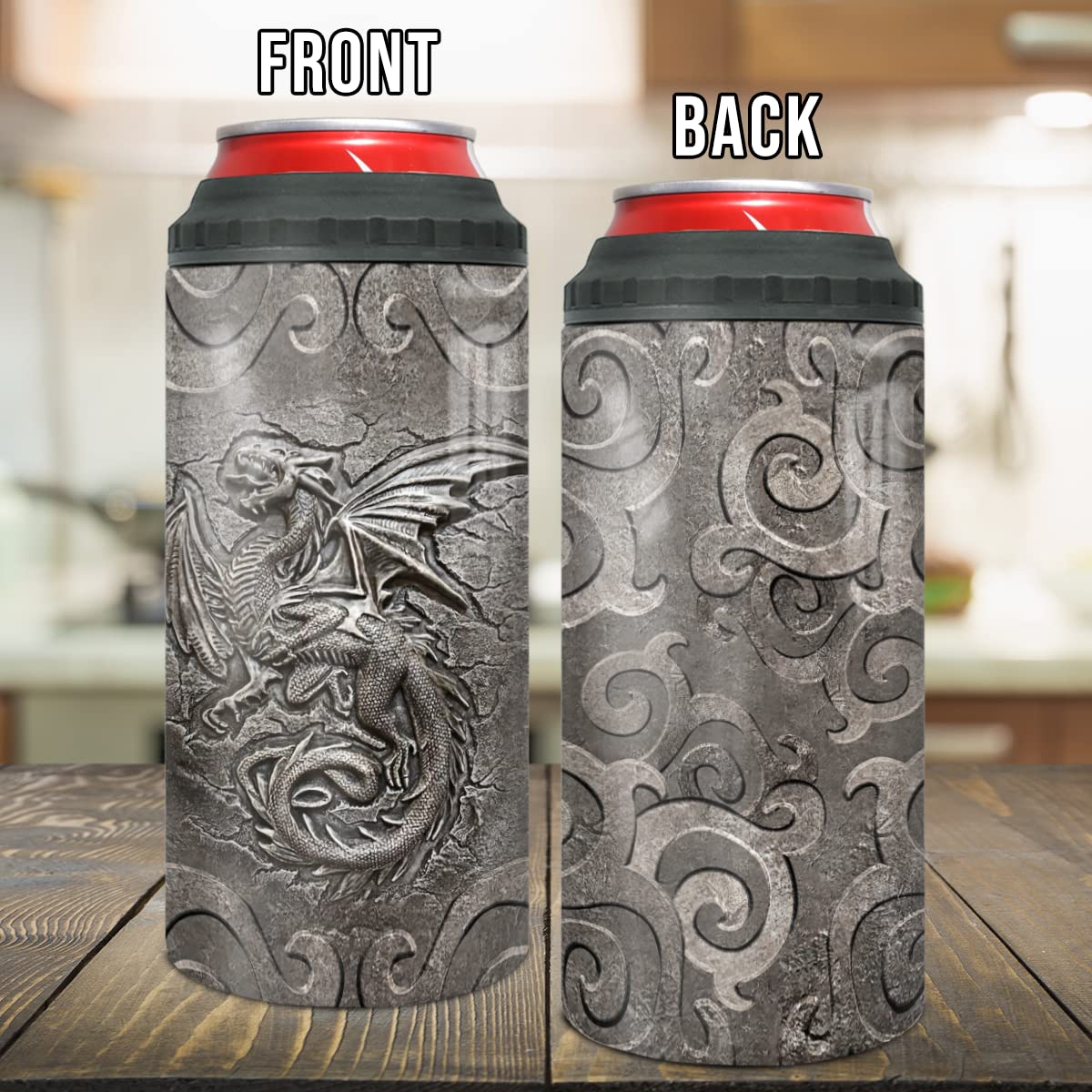 Winorax Dragon Acero Inoxidable, diseño duradero y acabado de dragón