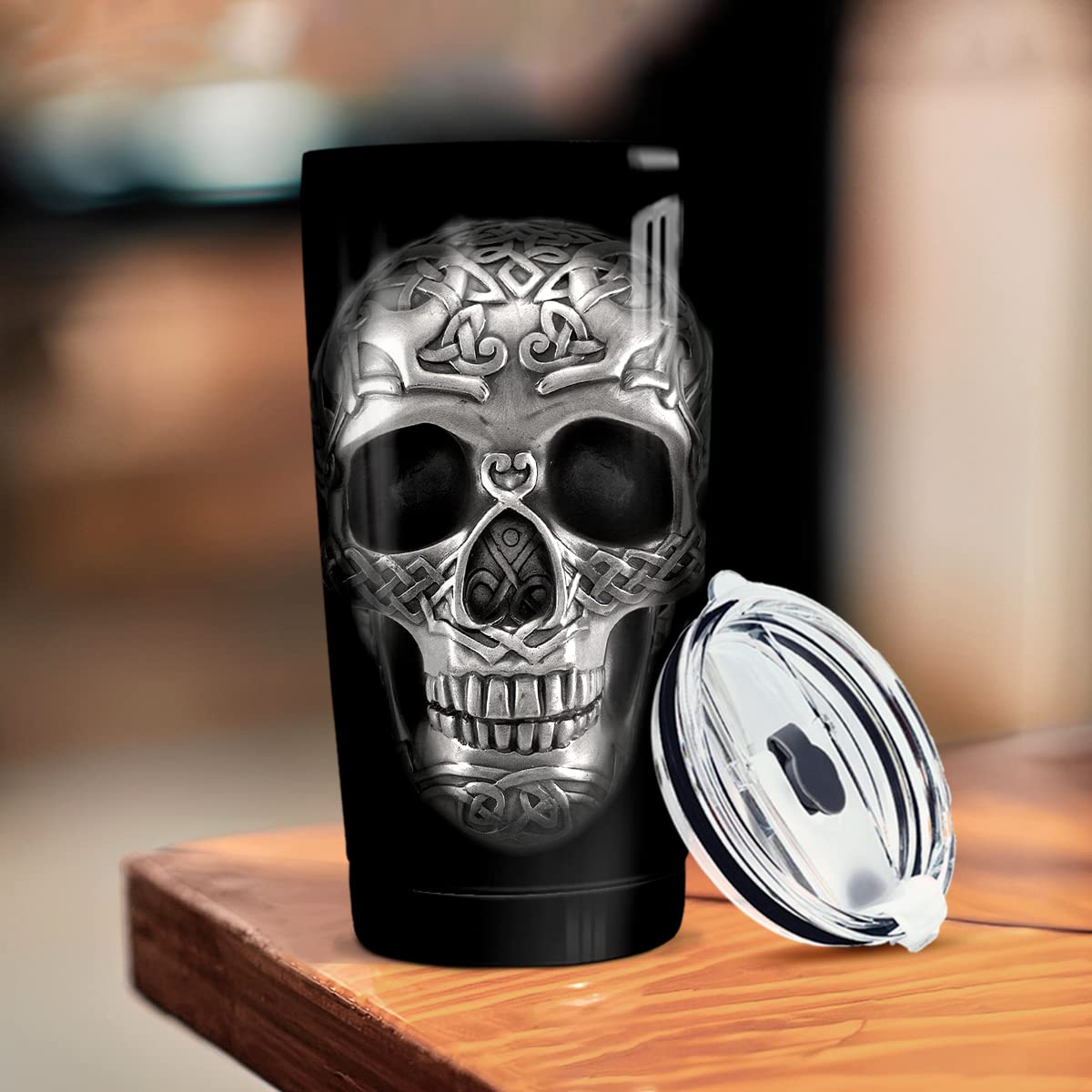winorax Skull Tumbler, resistente a golpes y óxido para uso diario.