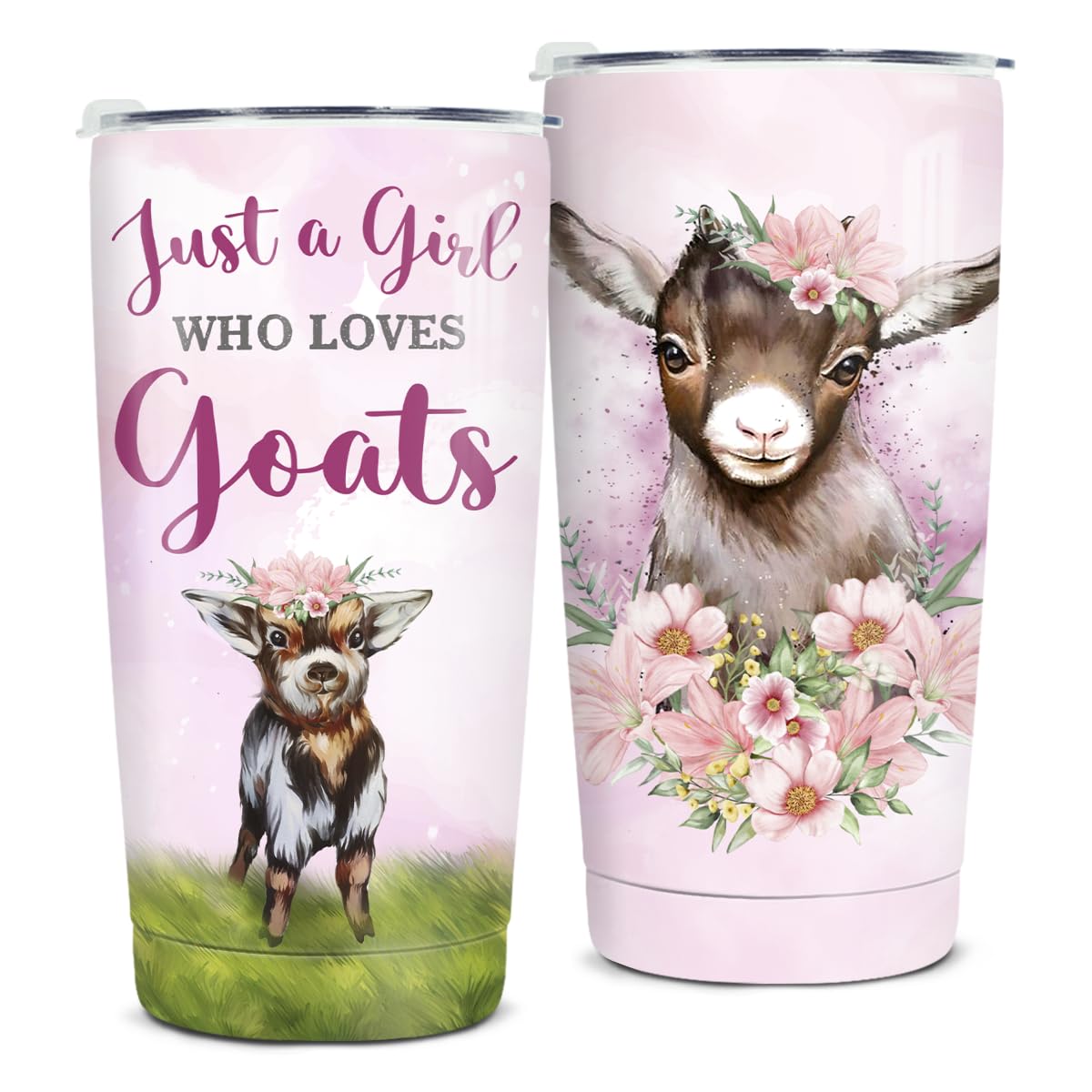 Vaso térmico Winorax con diseño de cabras para mantener bebidas a temperatura