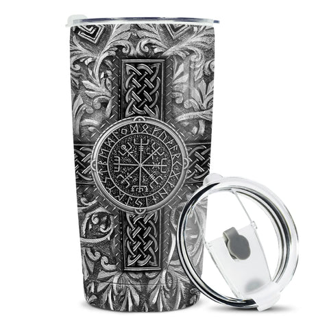 Winorax vaso térmico vikingo con diseño impreso, regalo vistoso para uso diario.