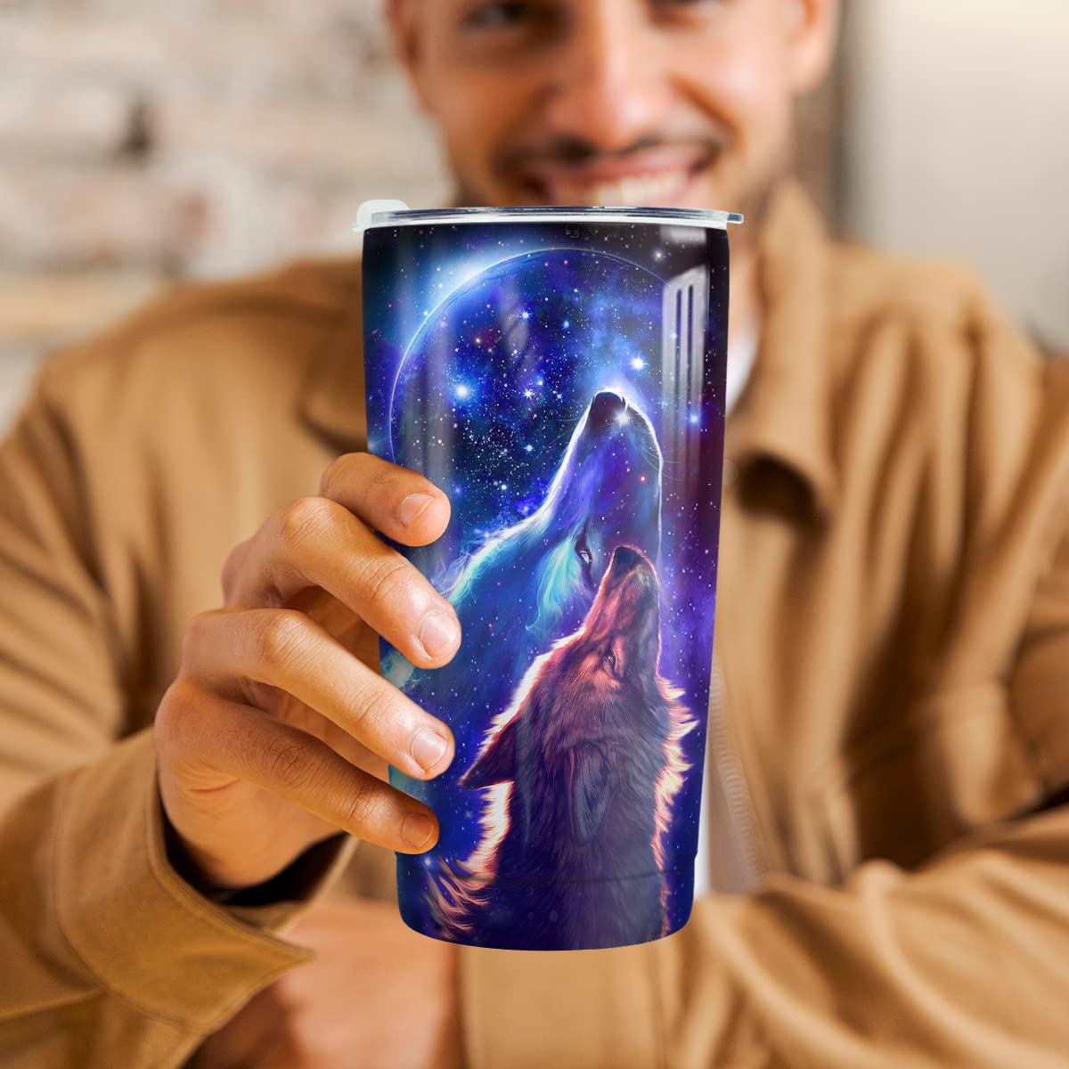 Winorax Wolf Tumbler ideal para viajes y actividades al aire libre