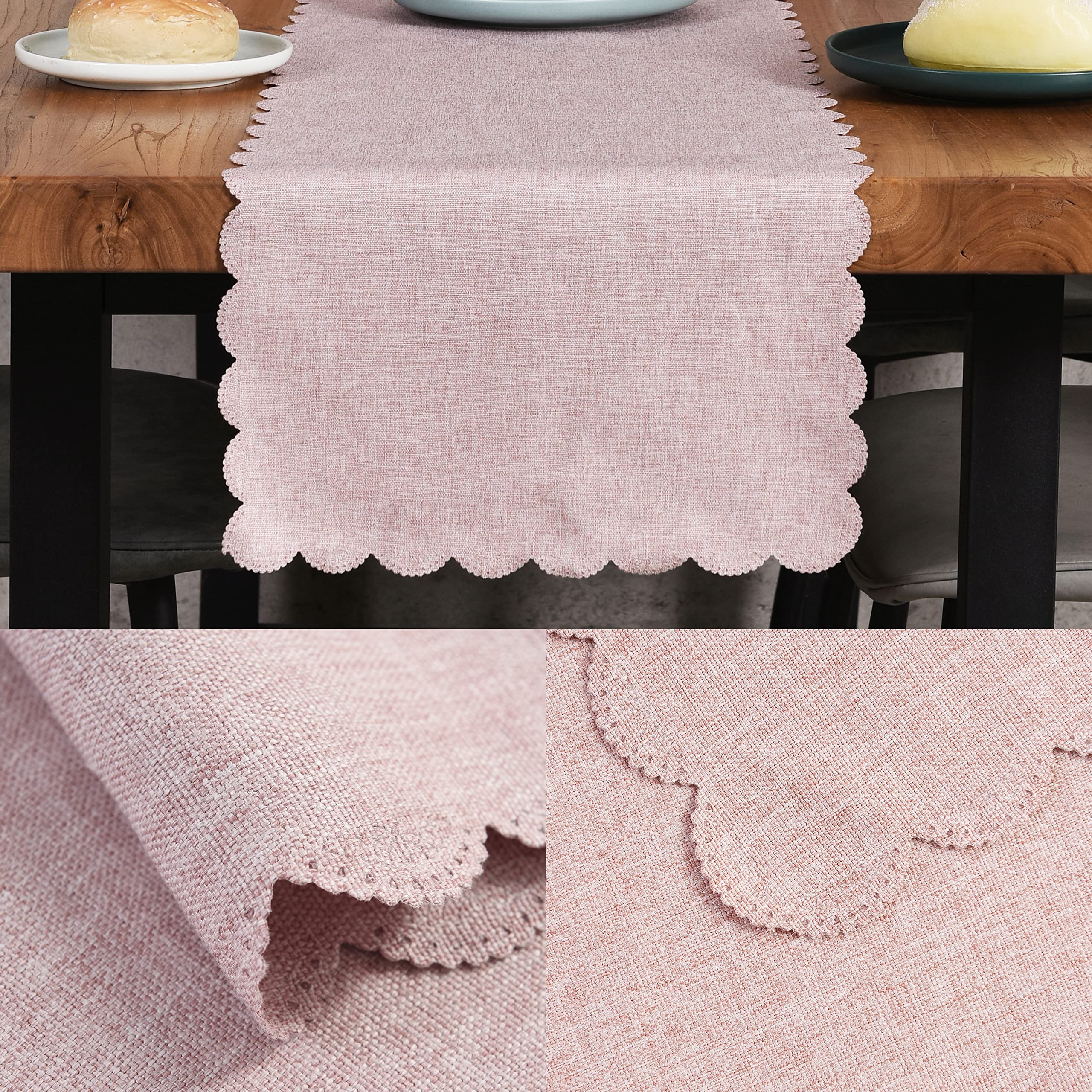 Winotic camino de mesa rosa diseño clásico para fiestas y reuniones