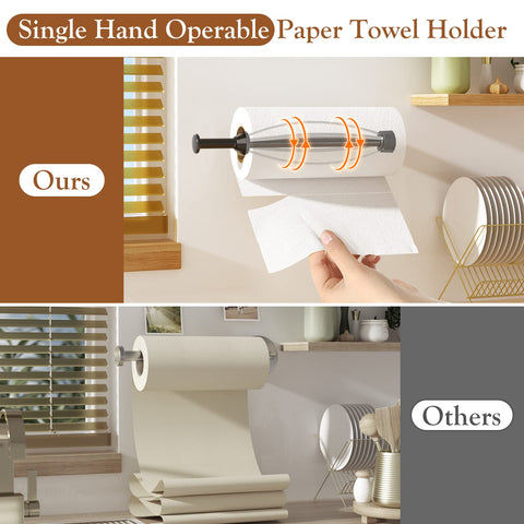 Winproper porta-papel-bajo-armario-tornillos instalación segura con tornillos para mayor estabilidad.