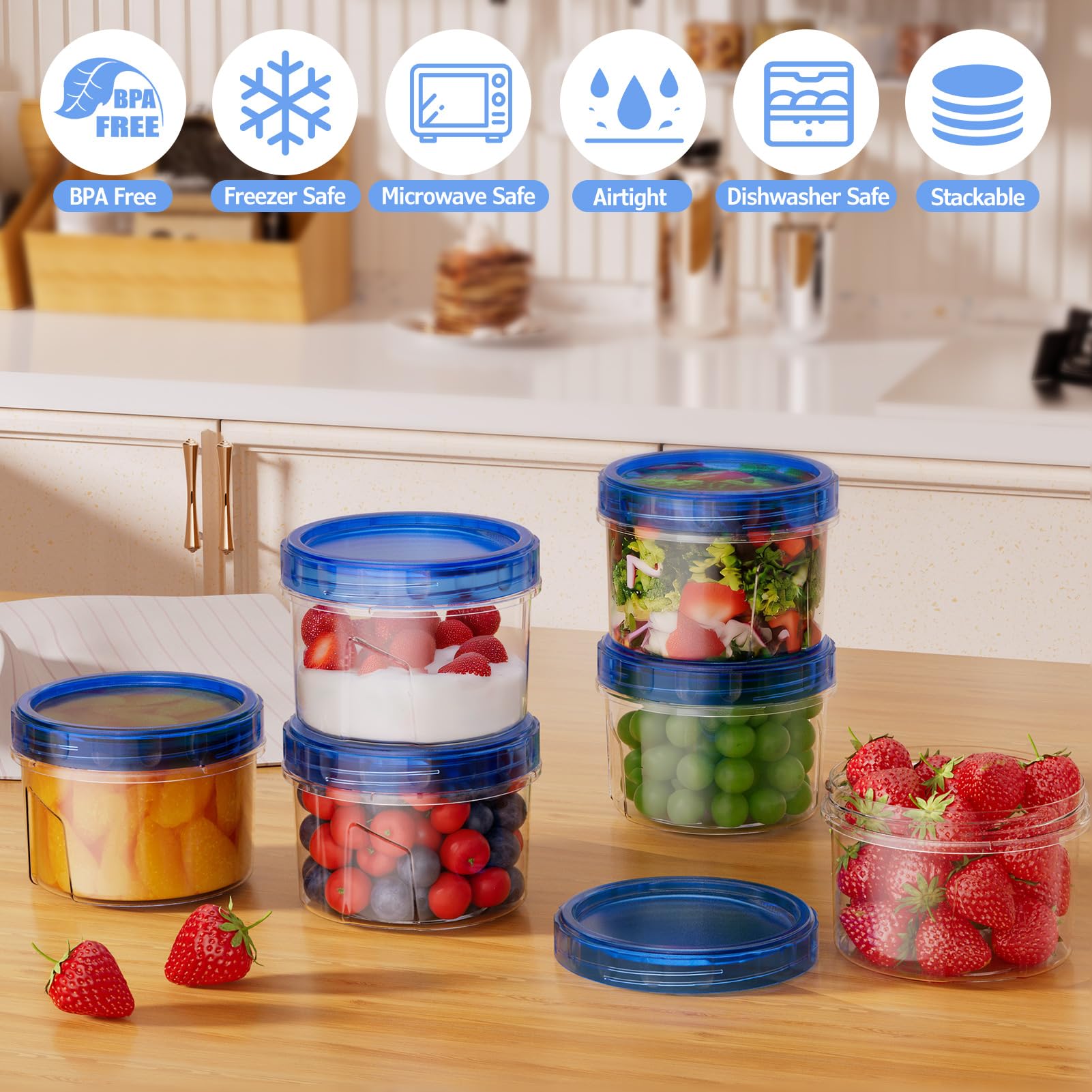 Winproper tapas de giro herméticas evitan derrames y conservan frescura