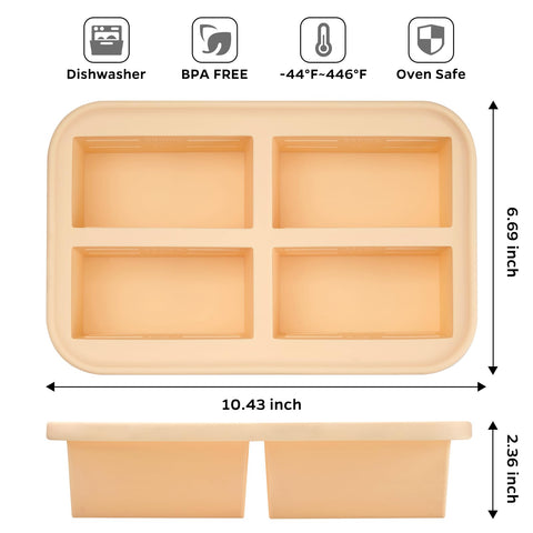 Bandeja de silicona Winrock con tapa transparente mantiene la frescura de los alimentos.