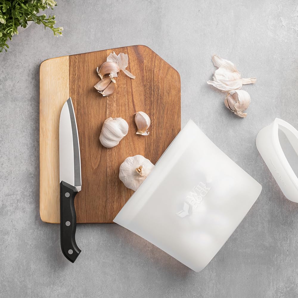 Winrock bolsas silicona aptas para microondas para calentar comida rápidamente.