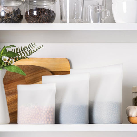 Winrock bolsas silicona para congelar alimentos, almacenamiento seguro.