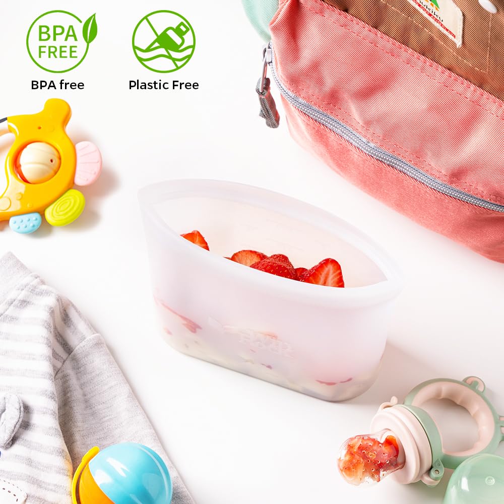 Winrock bolsas silicona de pie para almacenamiento práctico y estable.
