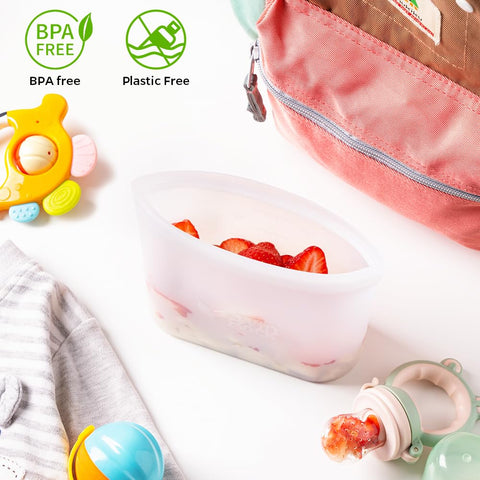 Winrock bolsas silicona de pie para almacenamiento práctico y estable.