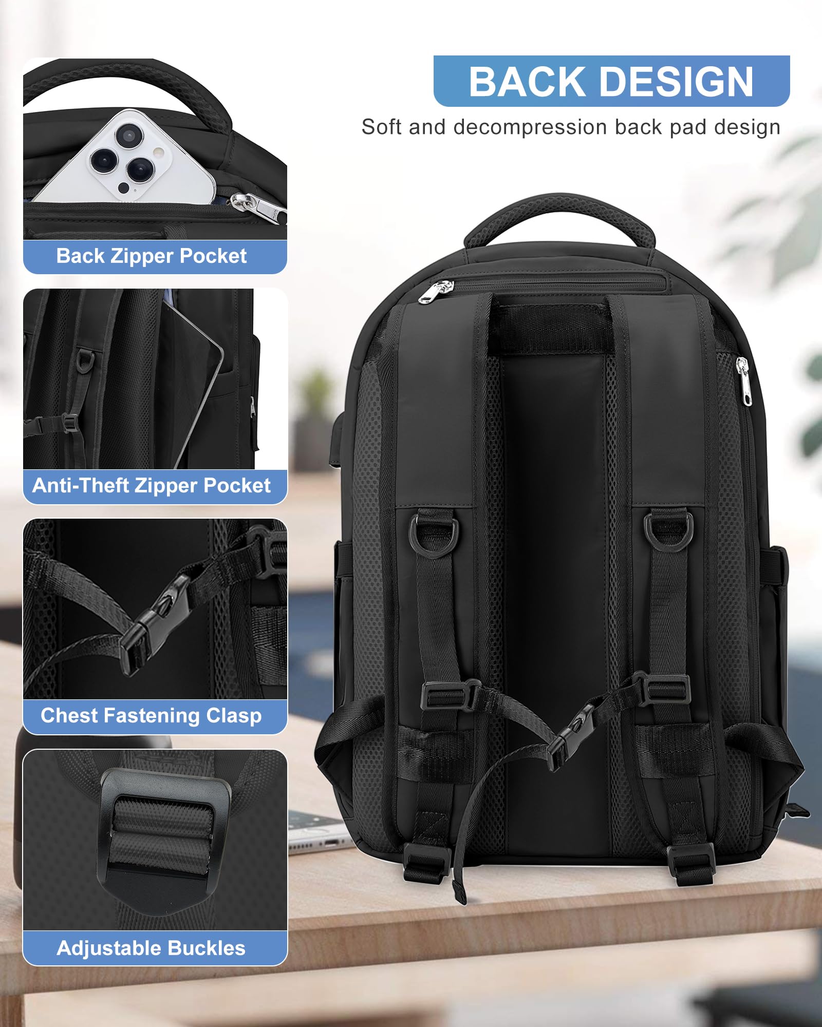 Winspansy compartimento para laptop de 14 pulgadas