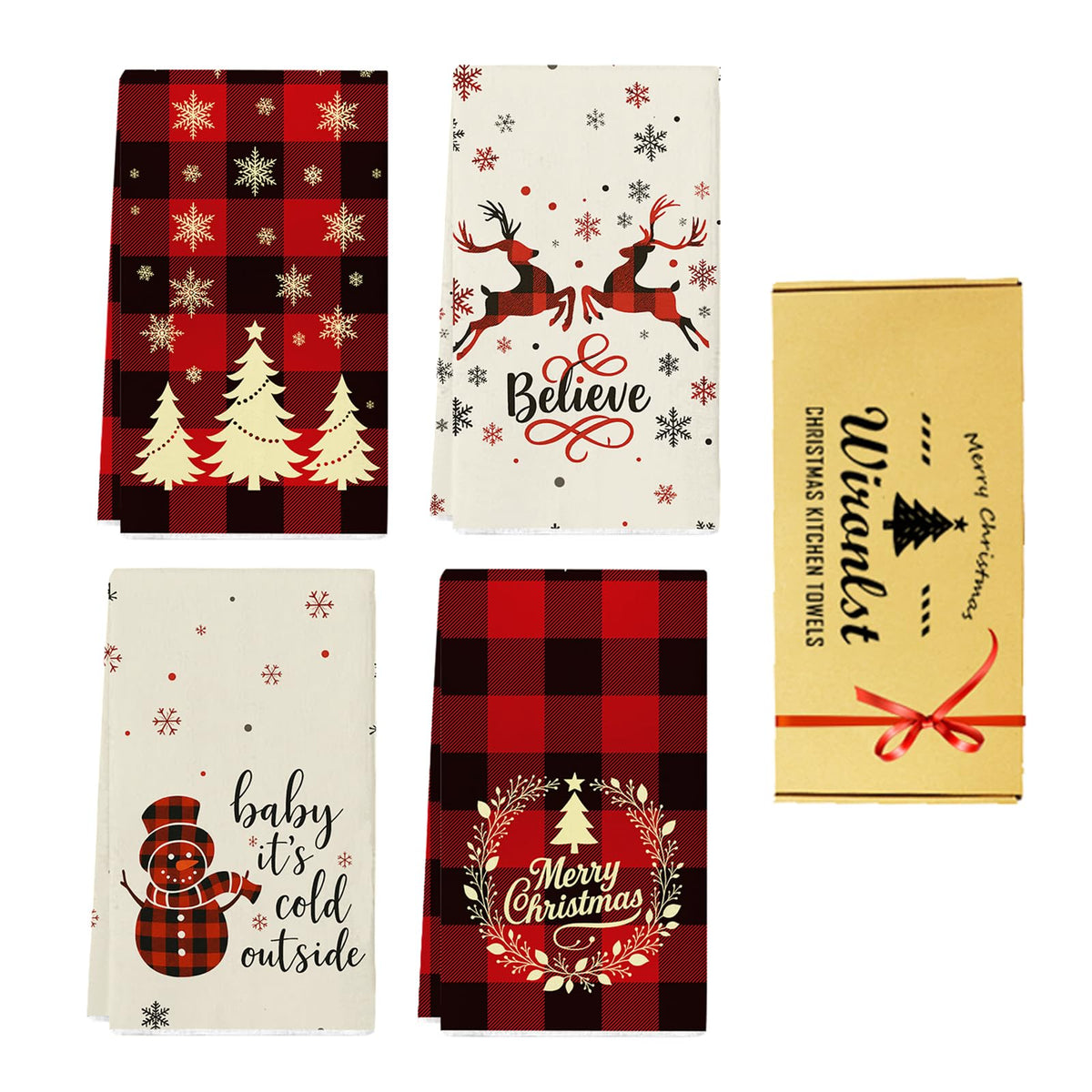 Wironlst muñeco de nieve: toalla decorativa y absorbente para la cocina navideña