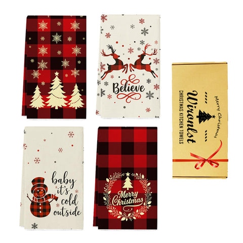 Wironlst muñeco de nieve: toalla decorativa y absorbente para la cocina navideña