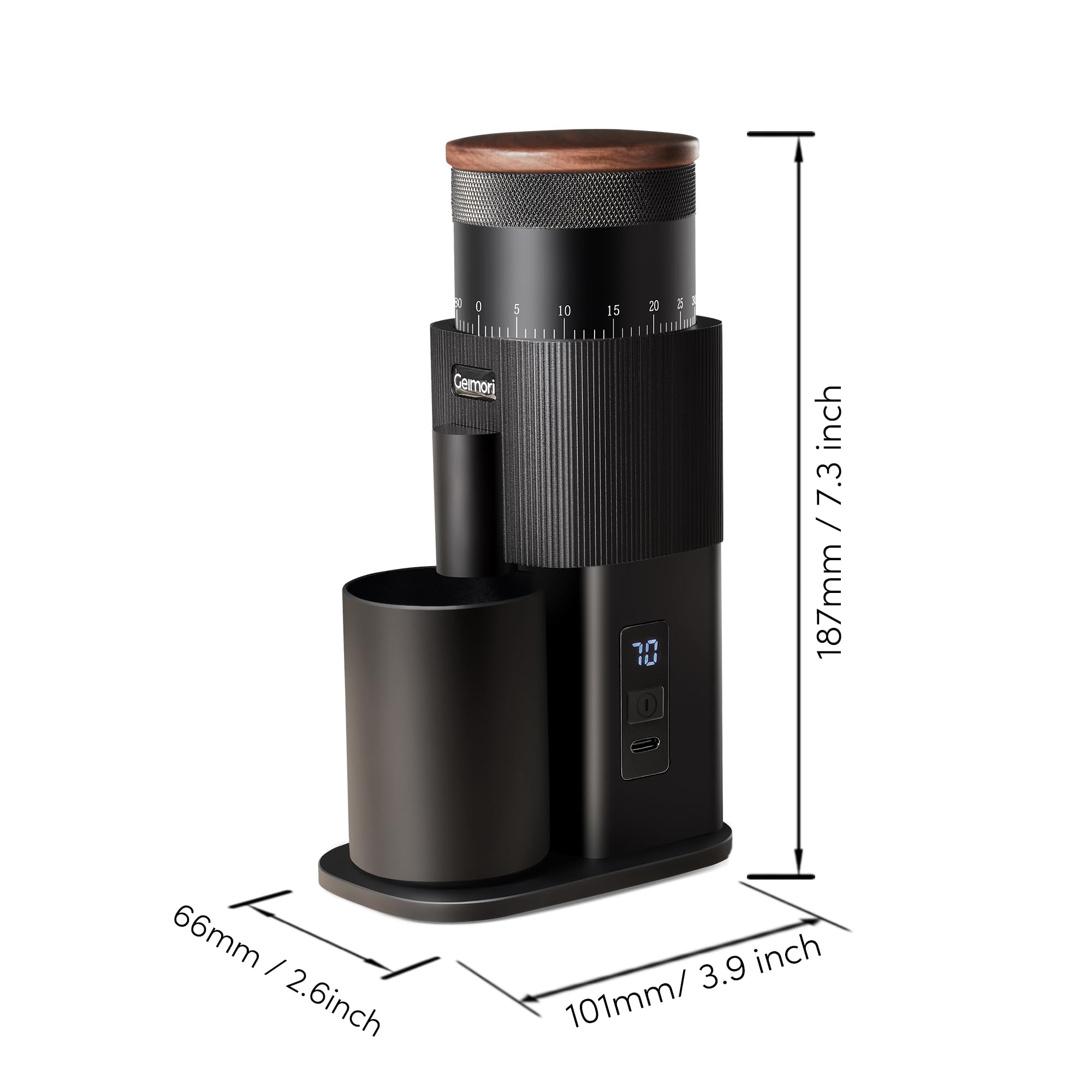 Wirsh Geimori T38 cámara de molienda unibody en acero minimiza la retención.