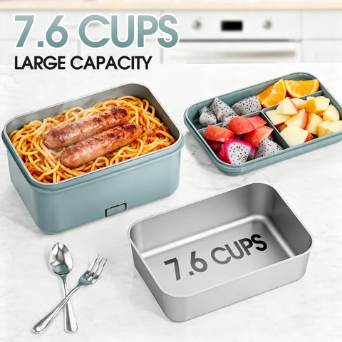 Accesorios incluidos: tenedor, cuchara y bolsa aislante para comidas completas.