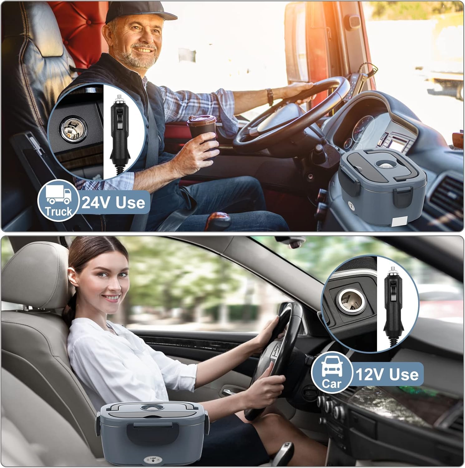 WisaKey conectores 12V/24V/110V/220V para uso móvil, ideal en coche y oficina