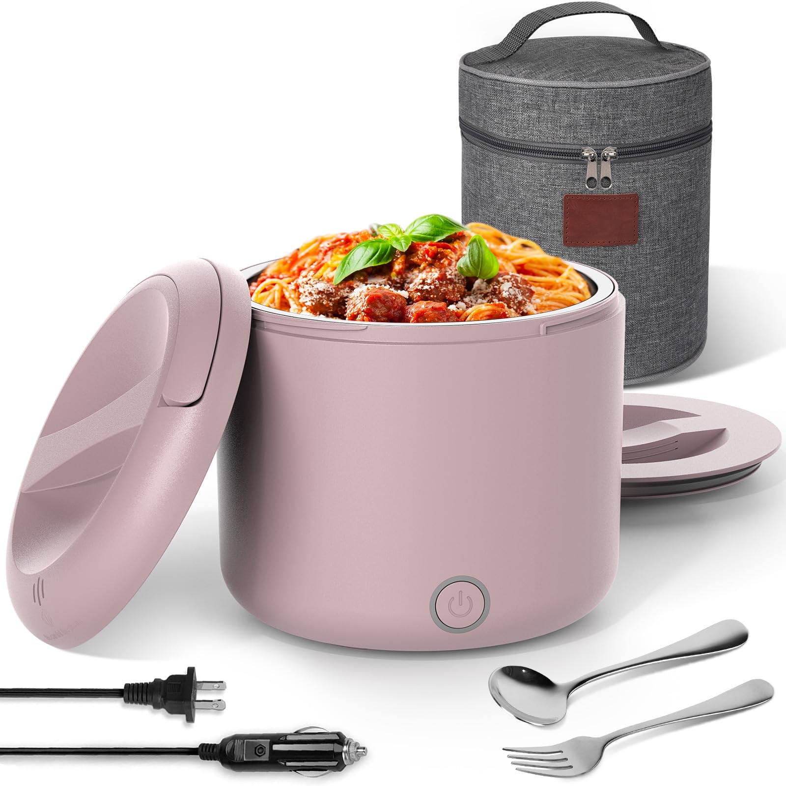 Wisakey lonchera eléctrica 41oz cierre-hermetico para comidas seguras