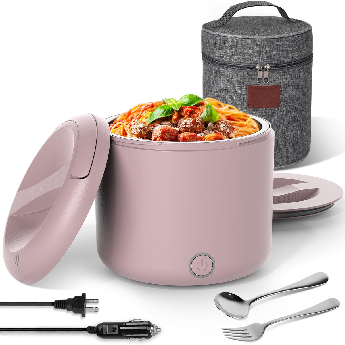 Wisakey lonchera eléctrica 41oz cierre-hermetico para comidas seguras
