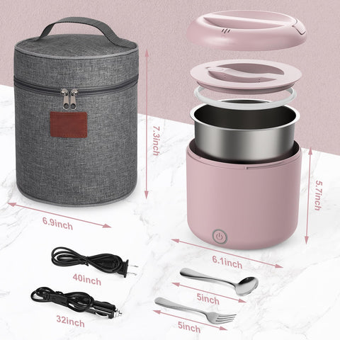 Wisakey lonchera eléctrica 41oz uso-en-carro para comidas calientes