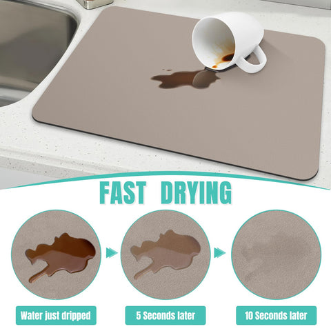 WISELIFE tapete secado para máquina de cafe mantiene área limpia.