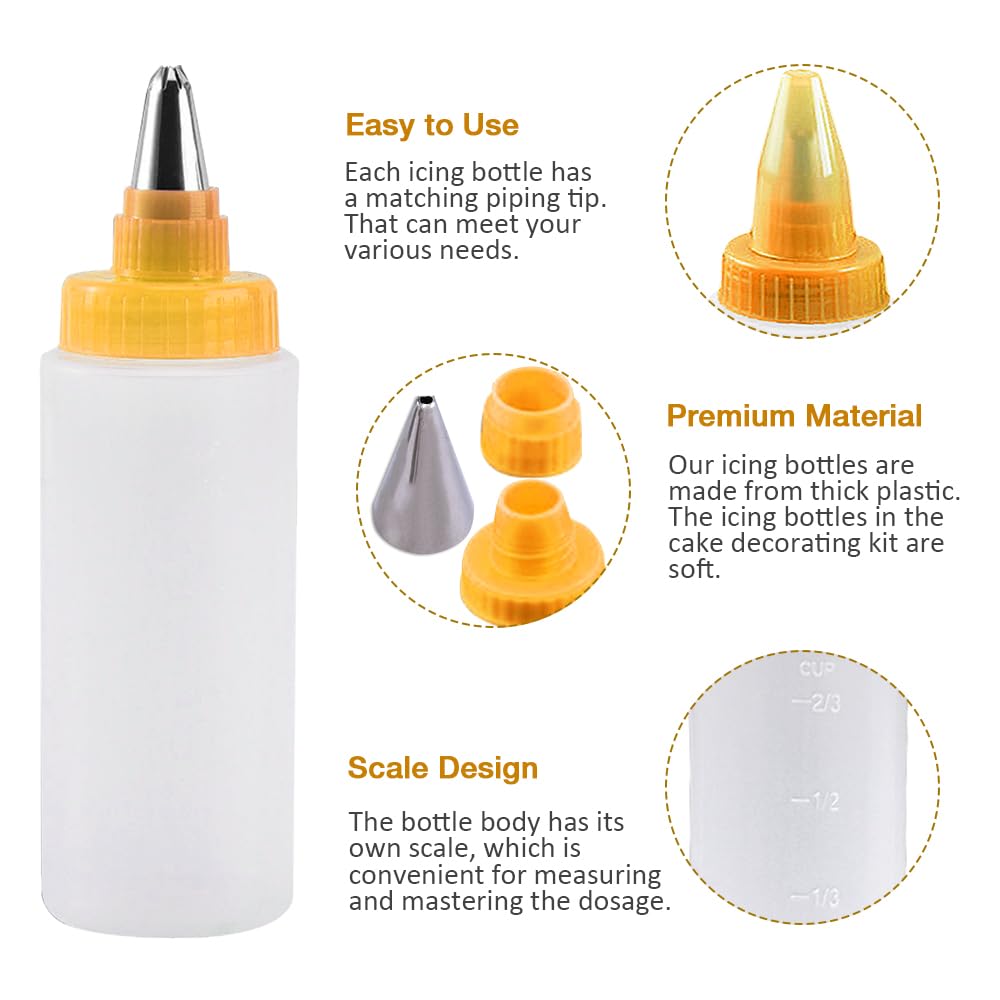 Wisehold botellas transparentes con escala para medir dosis con facilidad.