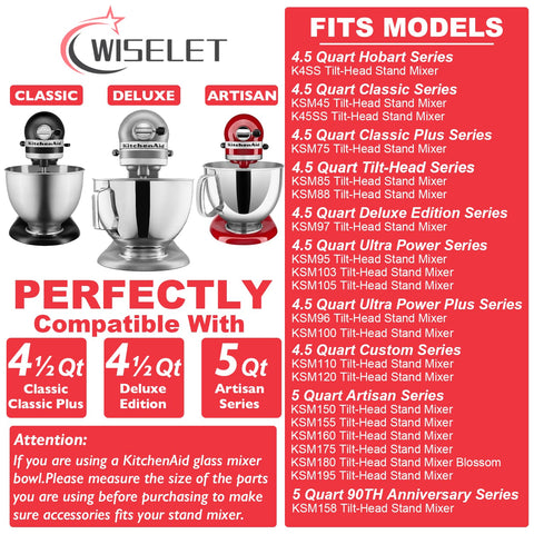 Wiselet: accesorios de acero inoxidable para Kitchenaid, durabilidad y limpieza sencilla