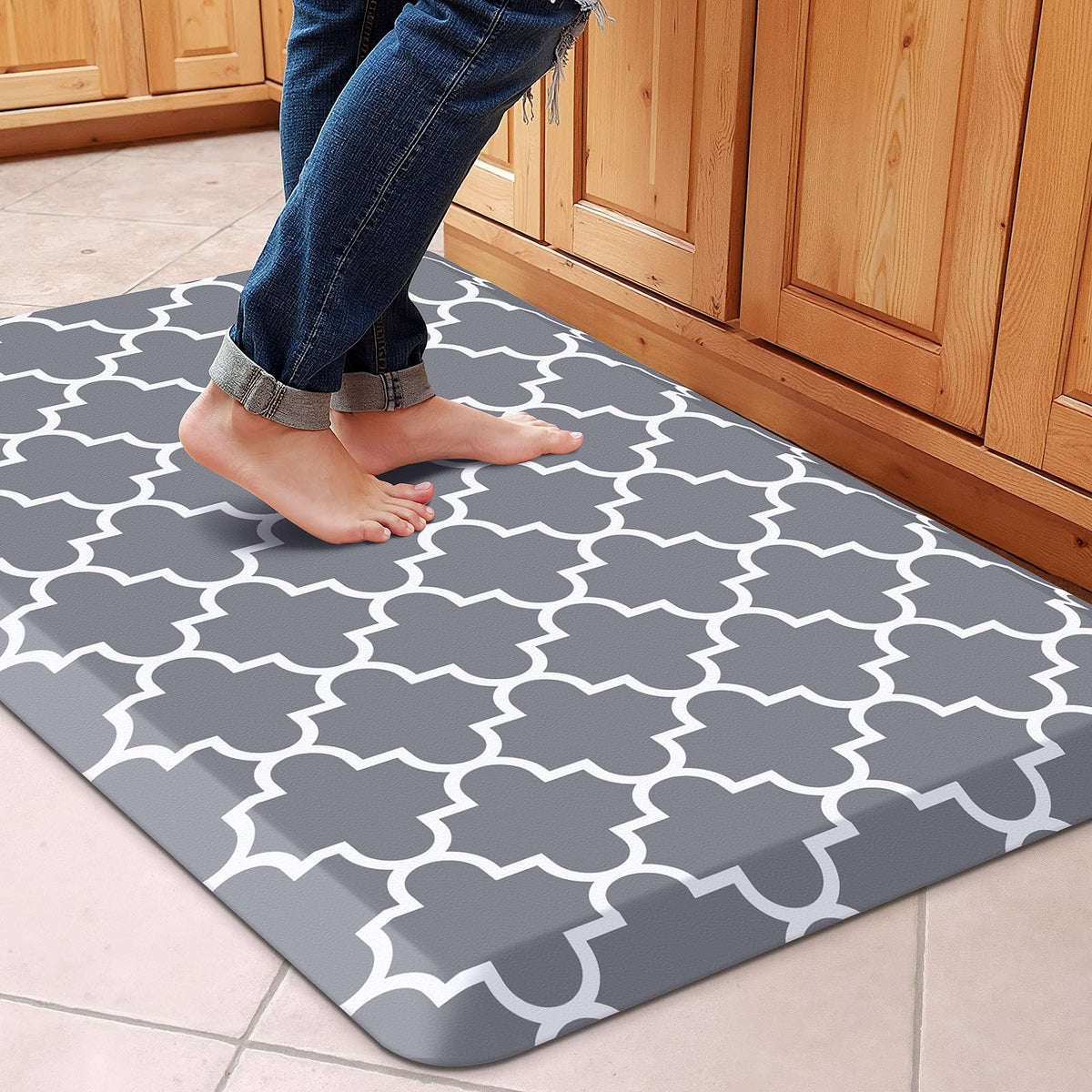 WISELIFE alfombra antifatiga cocina 4-5 pulgadas, soporte cómodo para largas tareas