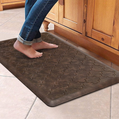 Alfombra de cocina WISELIFE amortiguada para mayor confort al cocinar de pie.