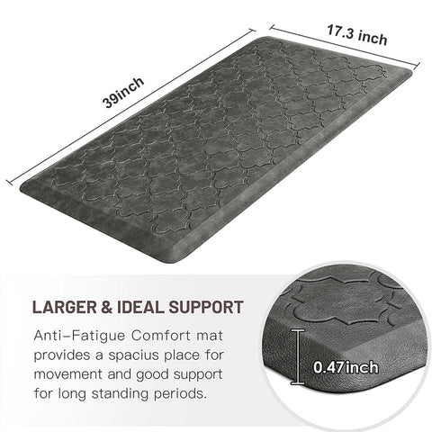 WISELIFE alfombra de cocina antideslizante gris mantiene estable la zona de trabajo.