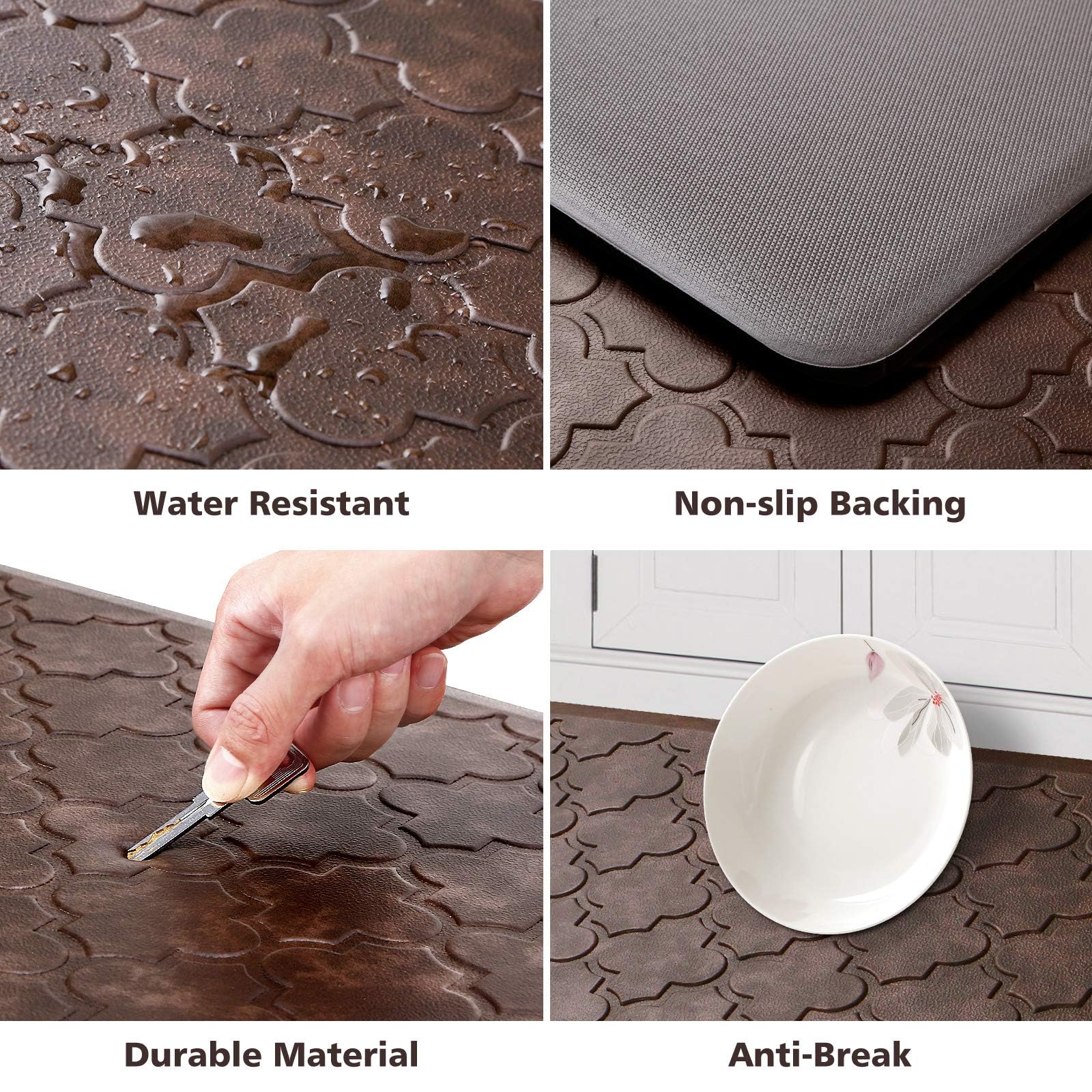 Alfombra de cocina WISELIFE duradera mantiene su forma con uso intenso.
