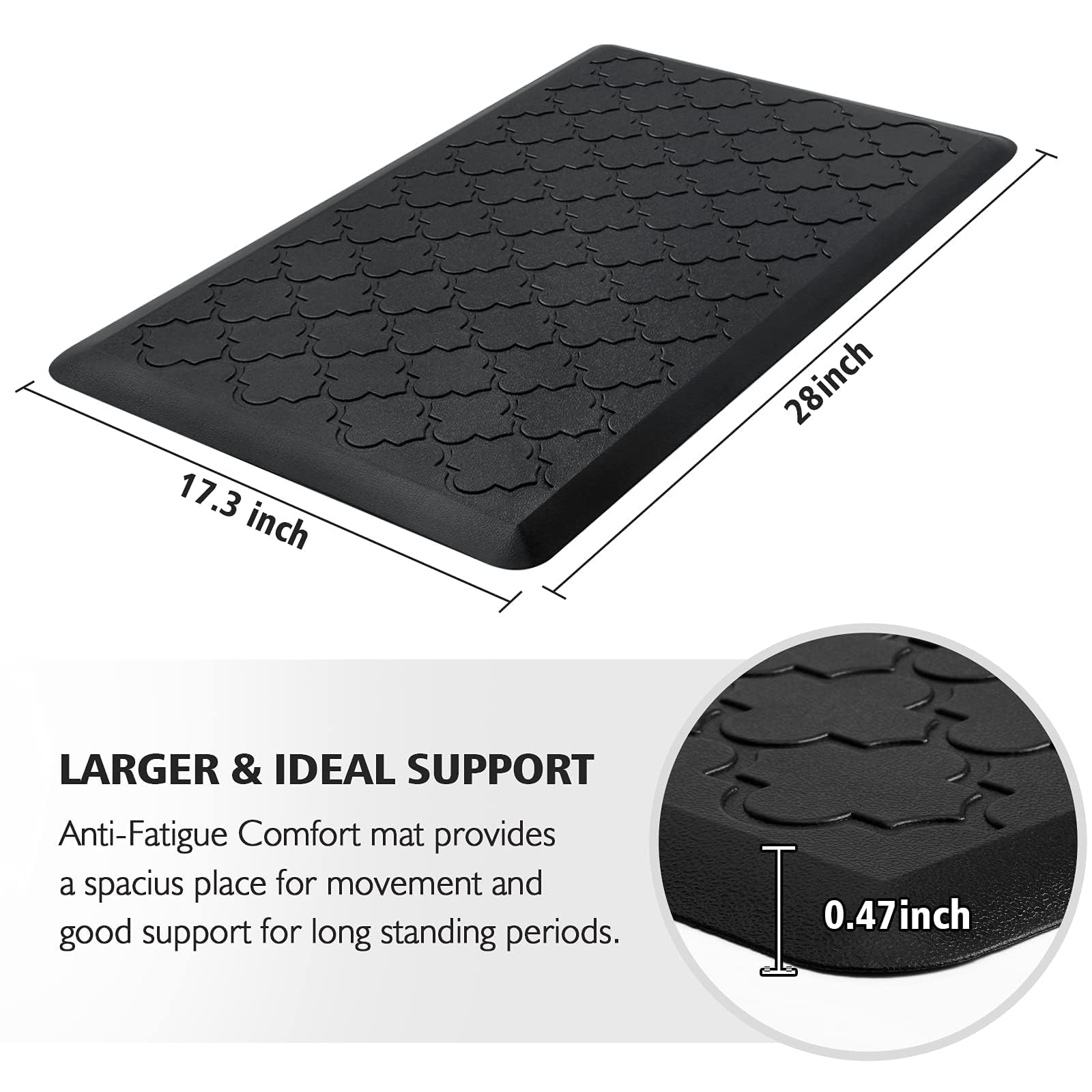 WISELIFE Alfombra cocina espesor grueso proporciona soporte ergonómico al estar de pie