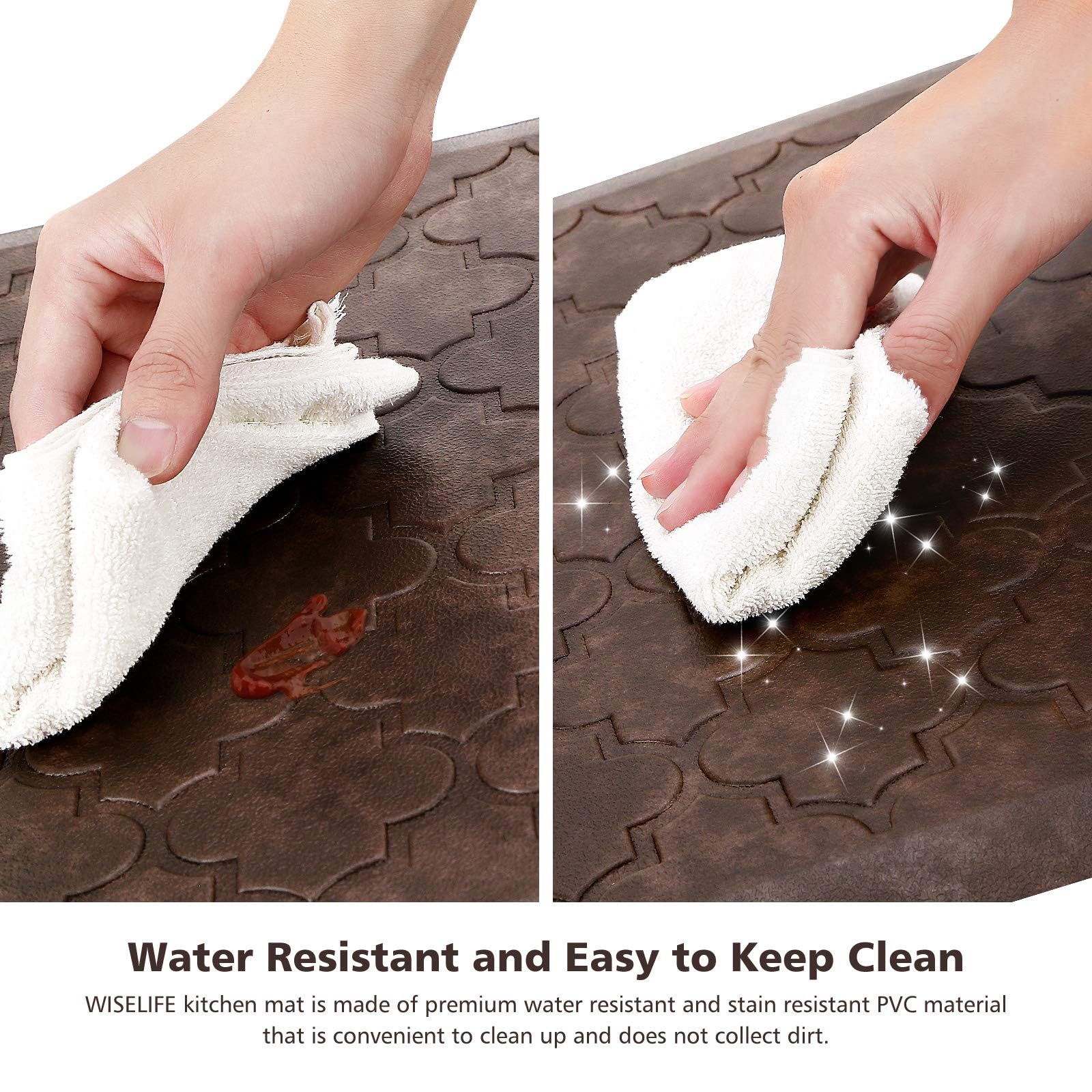 Alfombra WISELIFE para cocina, fácil de limpiar ante salpicaduras y manchas.