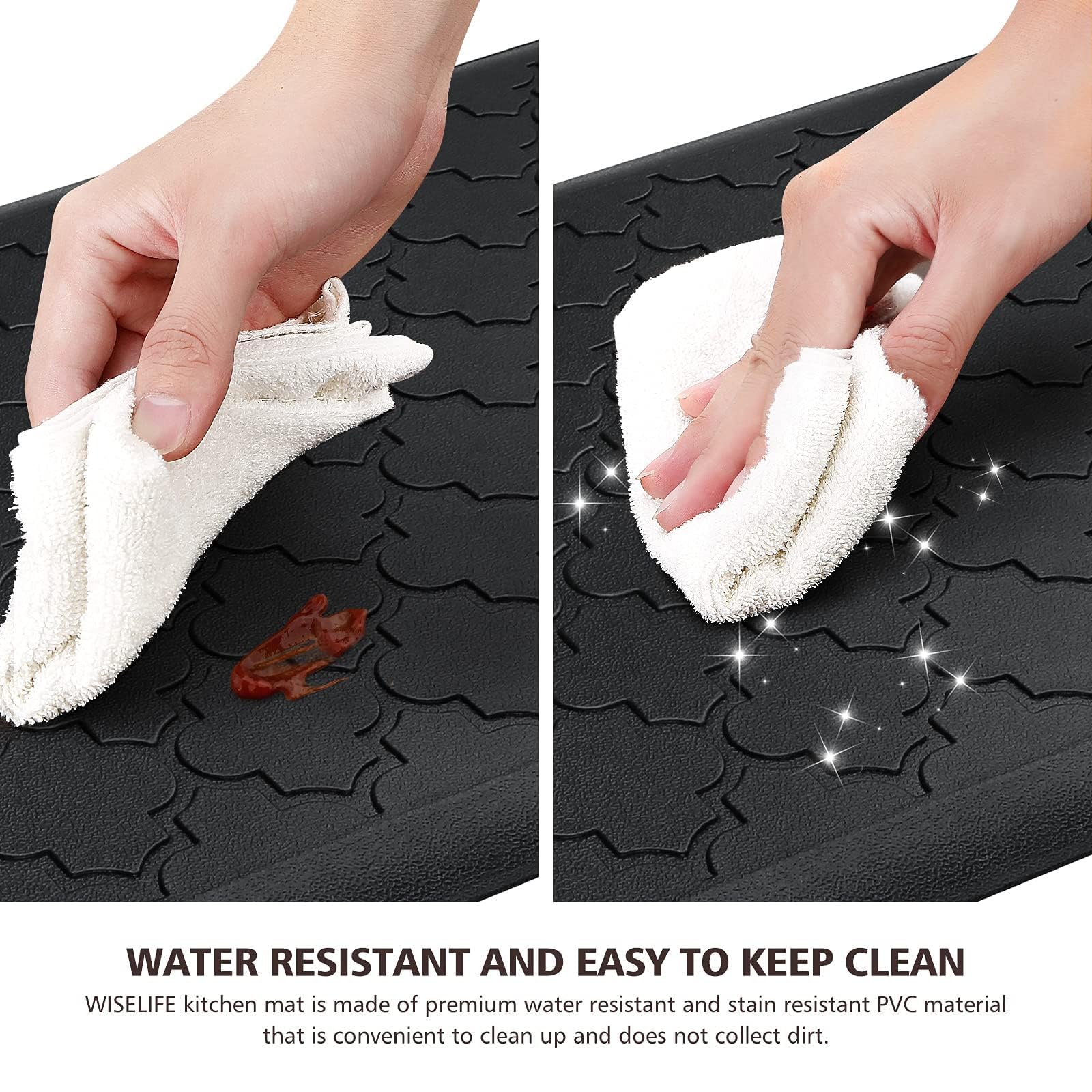 WISELIFE Alfombra cocina fácil de limpiar para manchas y salpicaduras