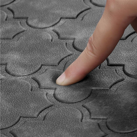 WISELIFE alfombra de uso múltiple gris, ideal para cocina u oficina con estilo neutro.