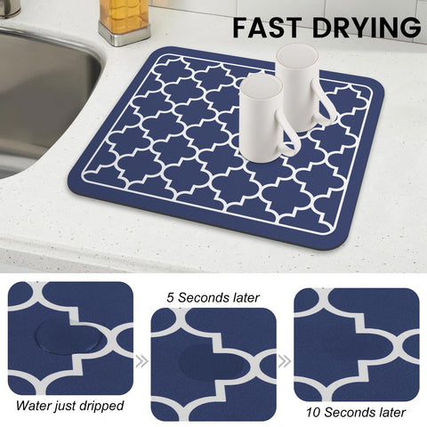 Wiselife: alfombra secado platos duradera y de alta calidad para uso diario.