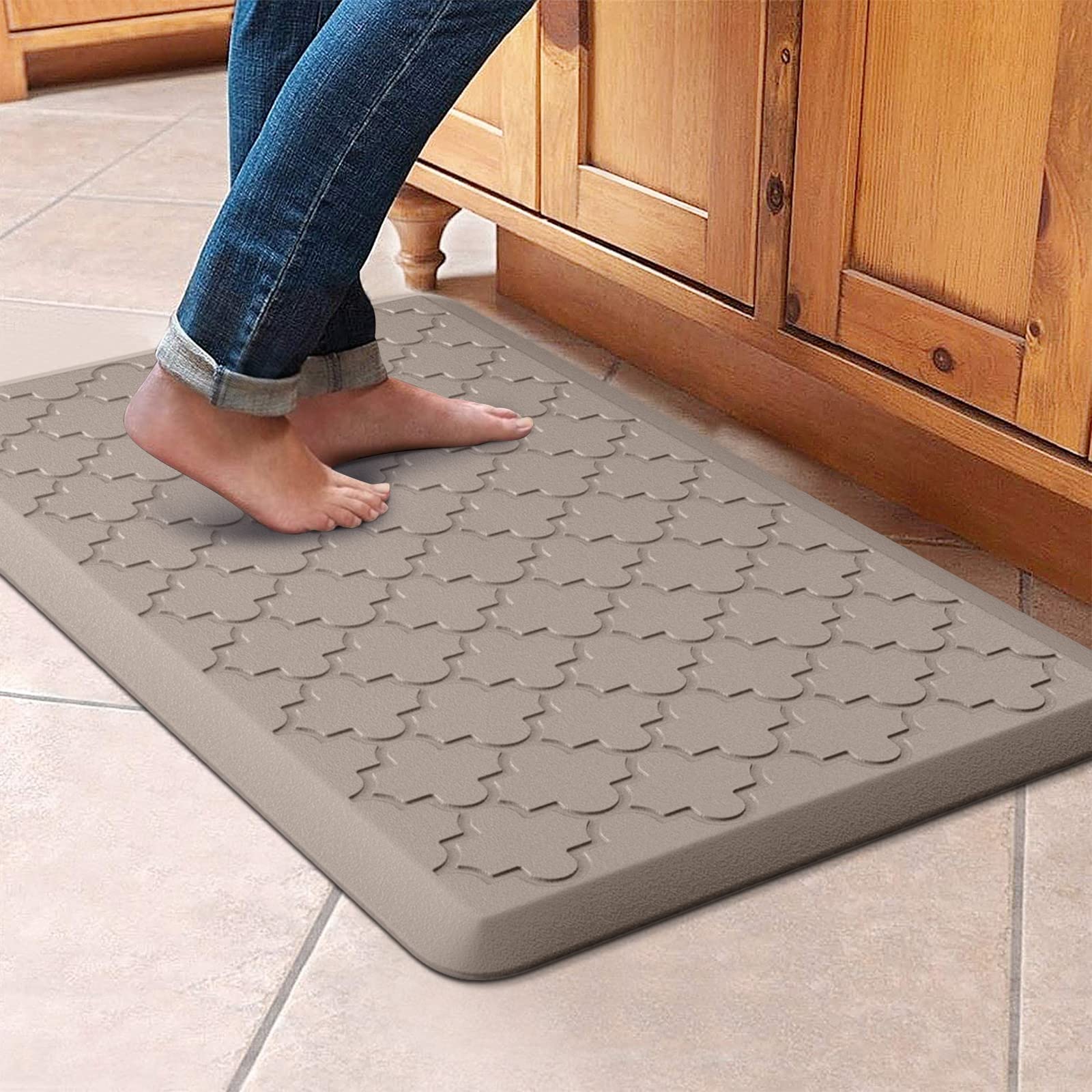 WISELIFE alfombrilla de cocina anticansancio con espesor para mayor comodidad.