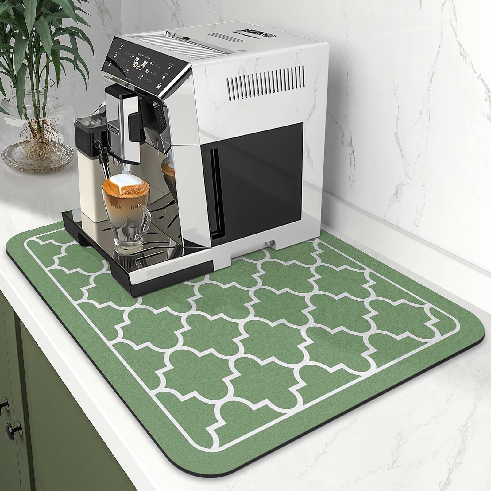 Almohadilla WISELIFE 15x18 verde para secado eficiente en la cocina.