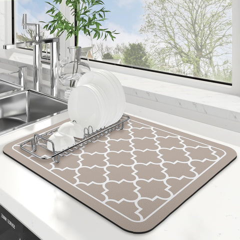 WISELIFE almoahadilla secado platos absorbente en encimera para secado rápido