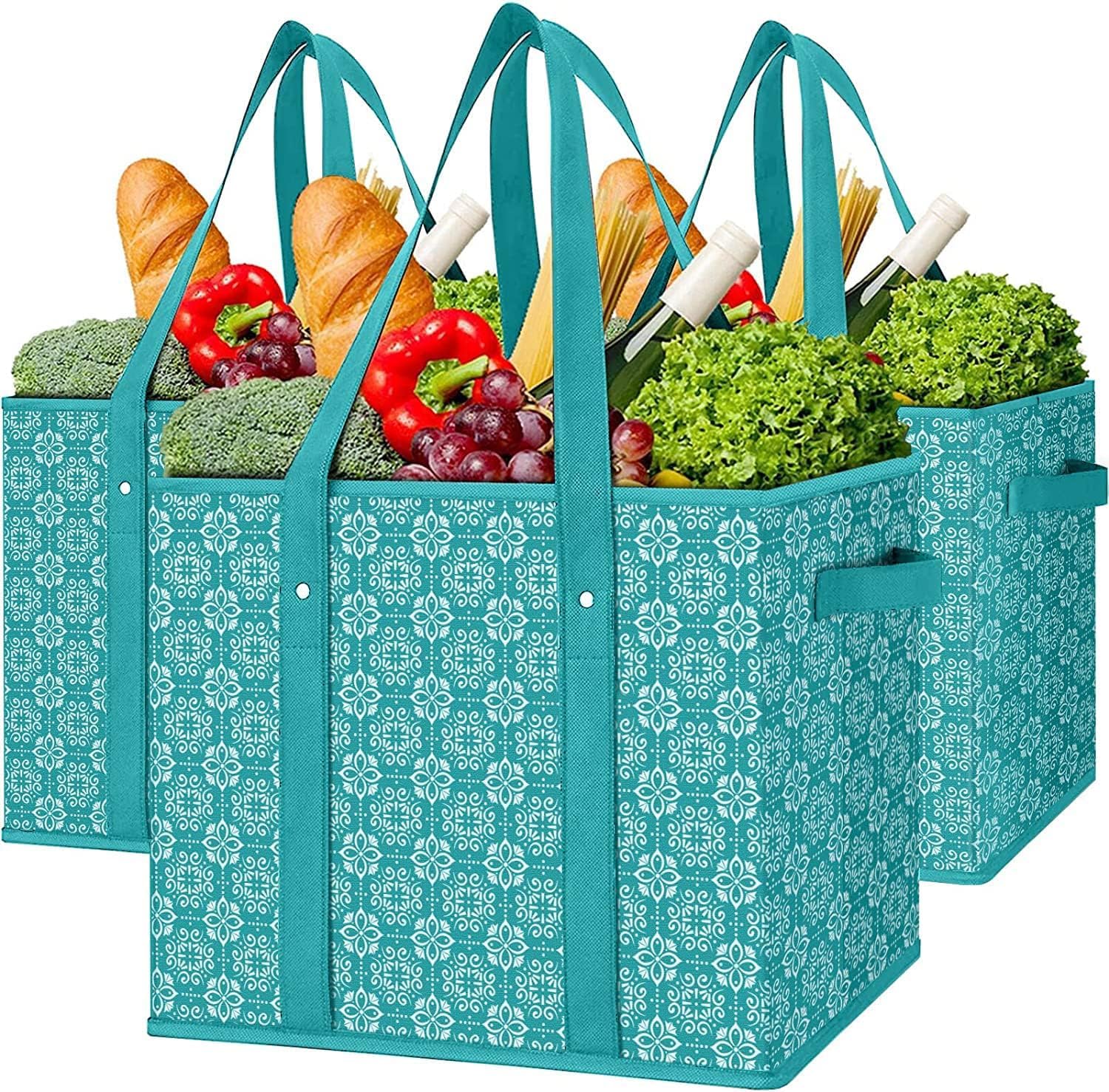 WiseLife bolsa-compra-grande-verde para compras grandes y organización