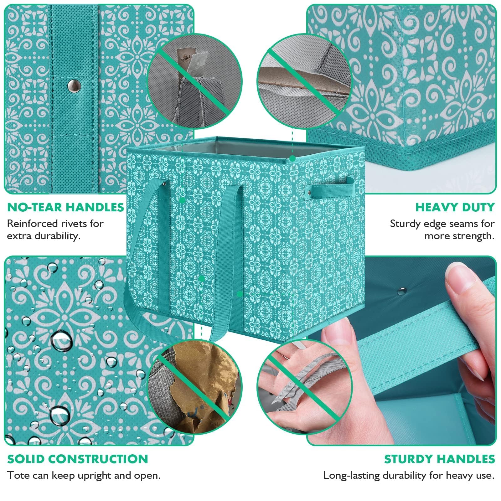 WiseLife bolsa-compra-grande-verde plegable para guardarla fácilmente