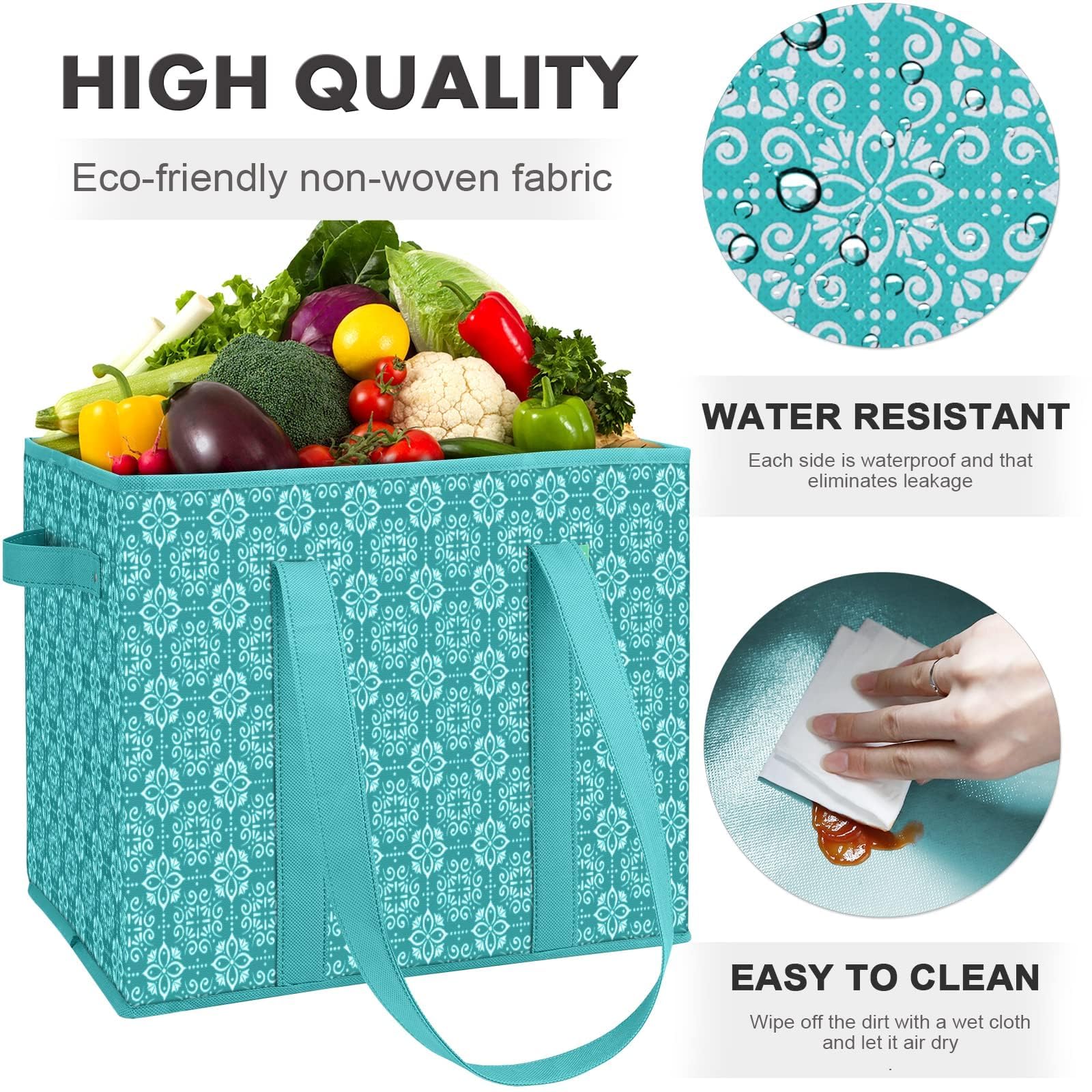 WiseLife bolsa-compra-grande-verde uso diario en coche