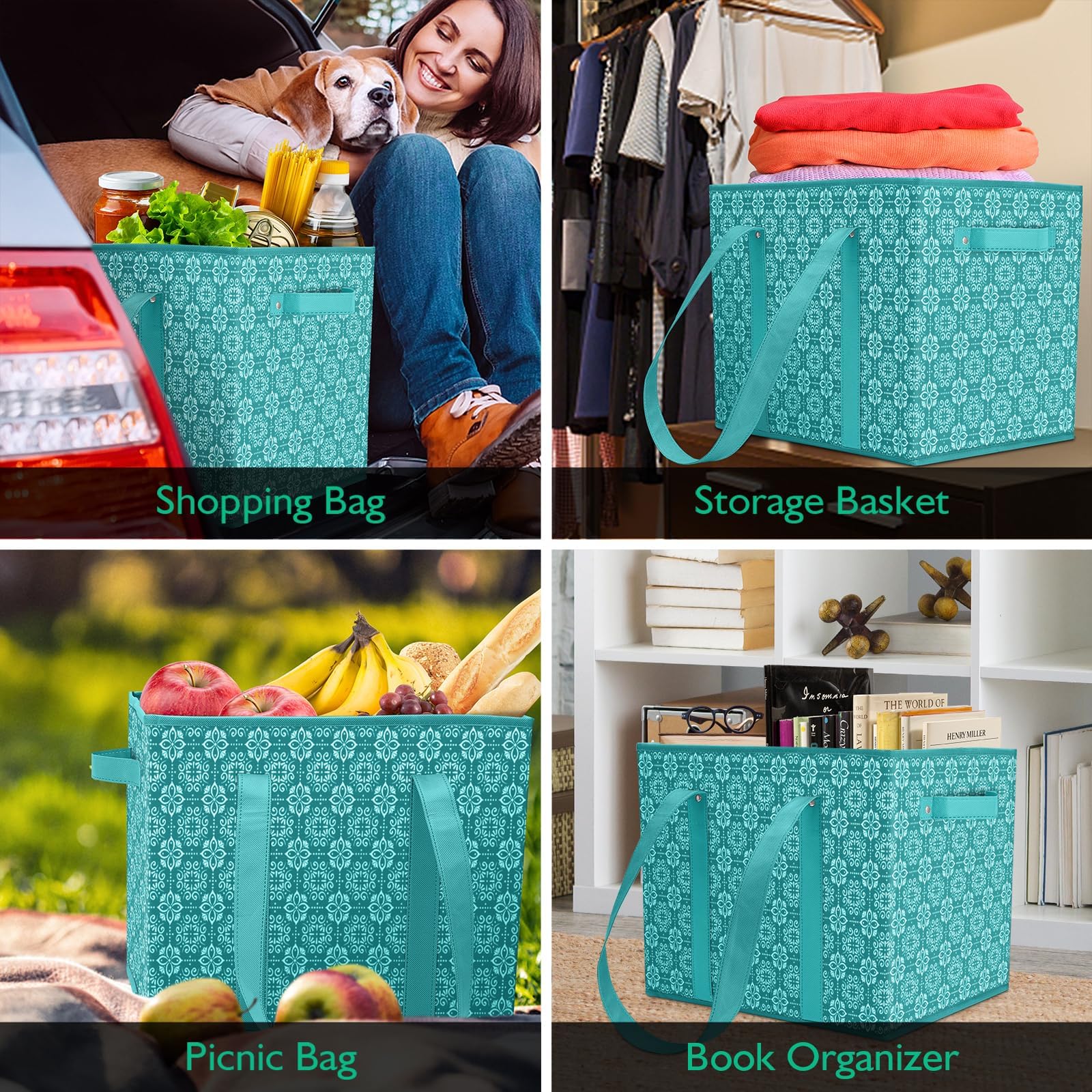 WiseLife bolsa-compra-grande-verde transporte de ropa y zapatos