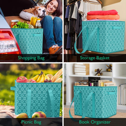 WiseLife bolsa-compra-grande-verde transporte de ropa y zapatos